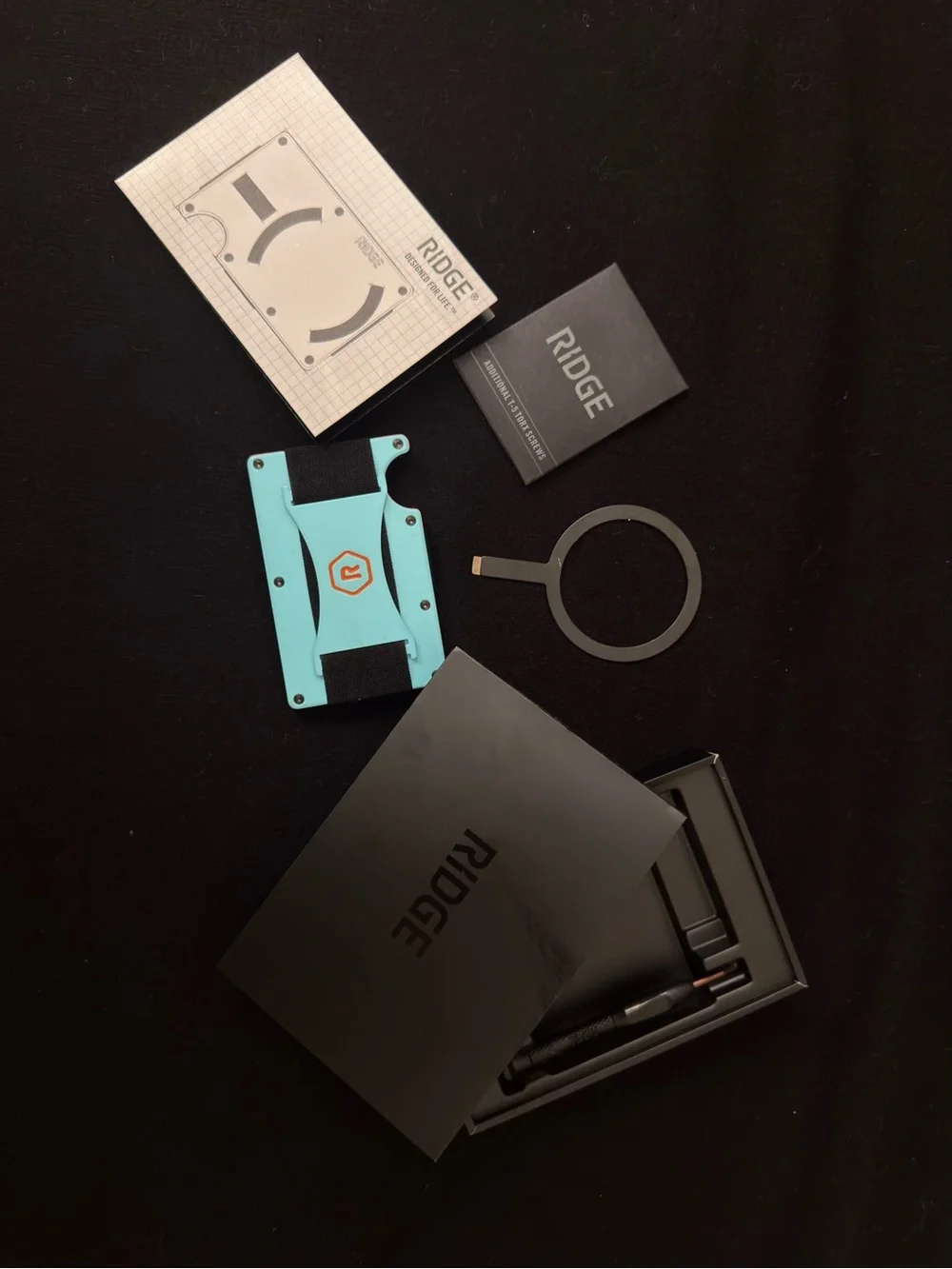 RIDGE Minimalist Card & Key Holder - Aqua Blue